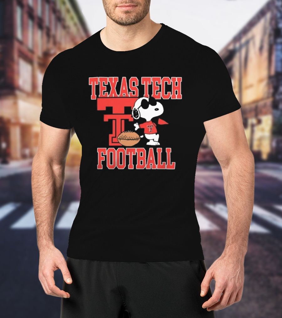 Texas Tech Football Snoopy Peanuts NCAA T-Shirt