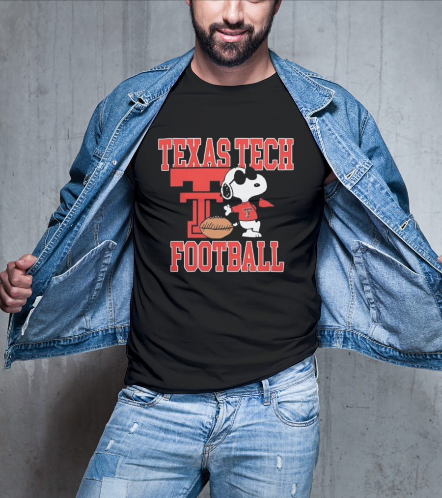 Texas Tech Football Snoopy Peanuts NCAA T-Shirt