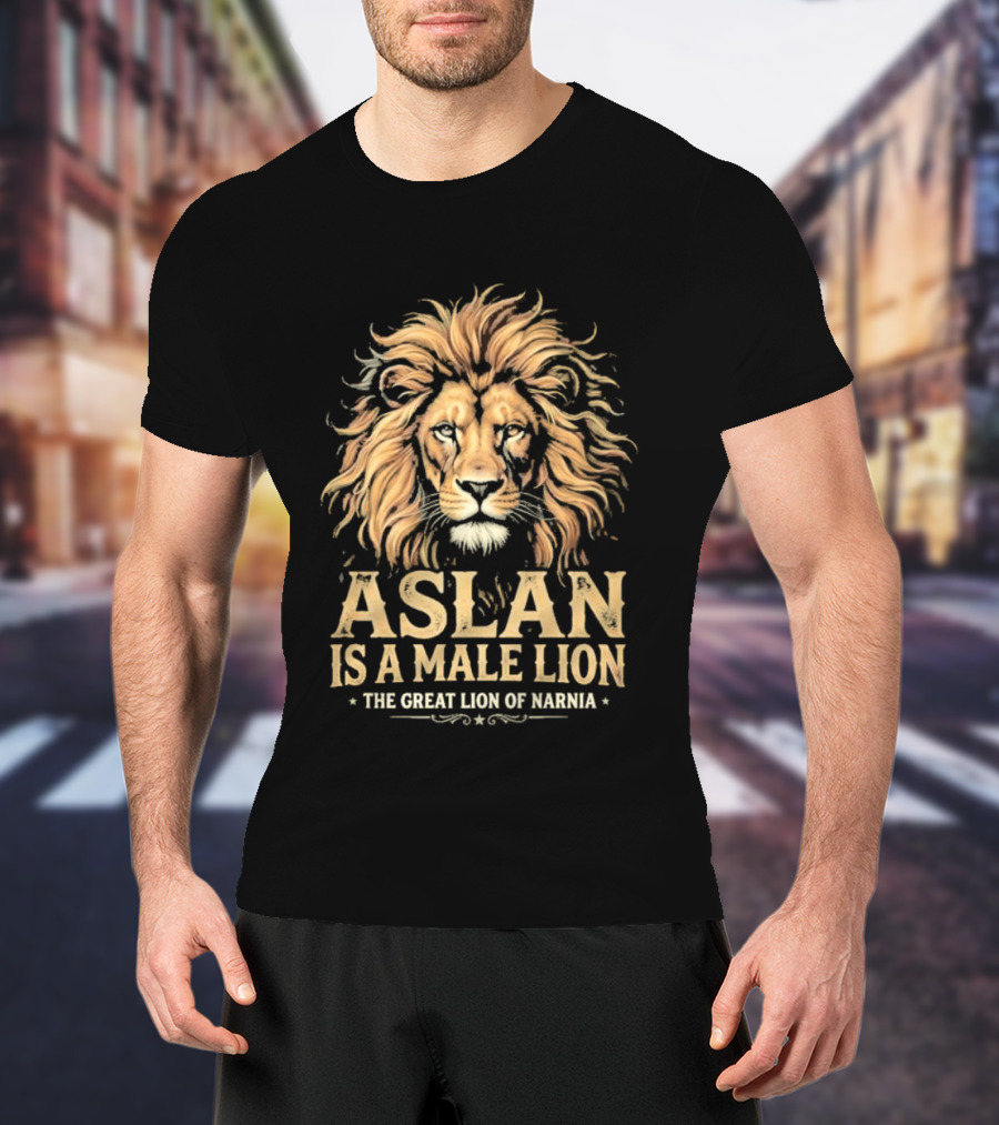 Aslan Is A Male Lion The Great Lion Of Narnia T-Shirt