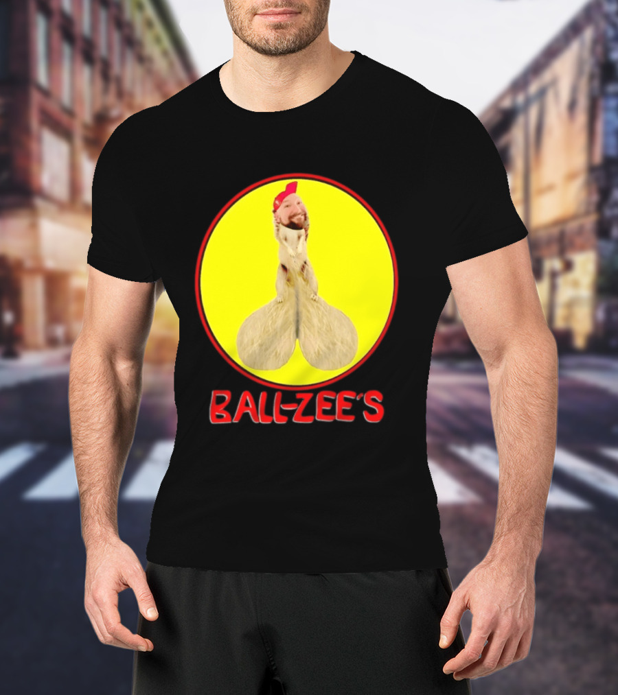 Ball Zee's Squirrel Meme Circle Red Cap T-Shirt