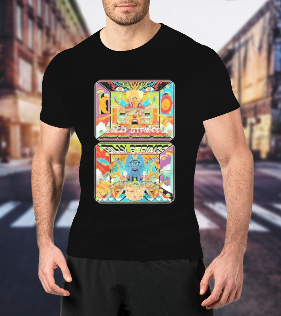 Billy Strings Denver Co 2026 Ball Arena September 18 19 Sun Moon Celestial Faces Cosmic T-Shirt