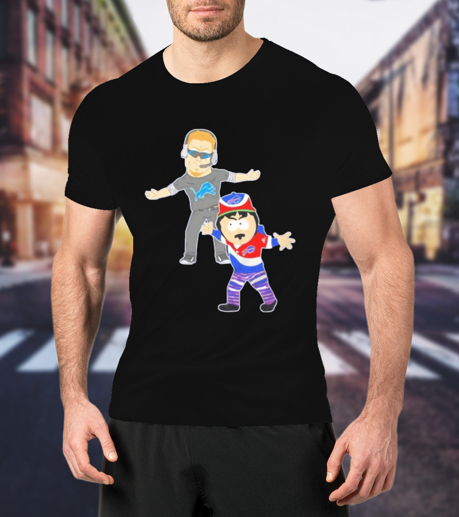 Buffalo Bills Detroit Lions South Park Crossover Motown Bro Down T-Shirt