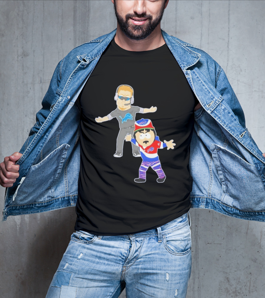 Buffalo Bills Detroit Lions South Park Crossover Motown Bro Down T-Shirt