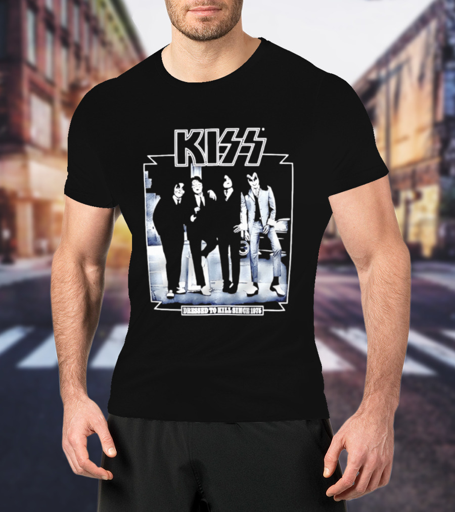 Kiss Dressed To Kill Since 1975 Rock Music Band T-Shirt