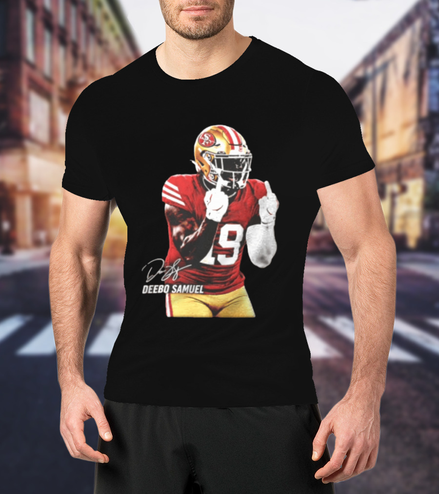 Deebo Samuel Number 19 San Francisco 49ers Signature Gesture T-Shirt