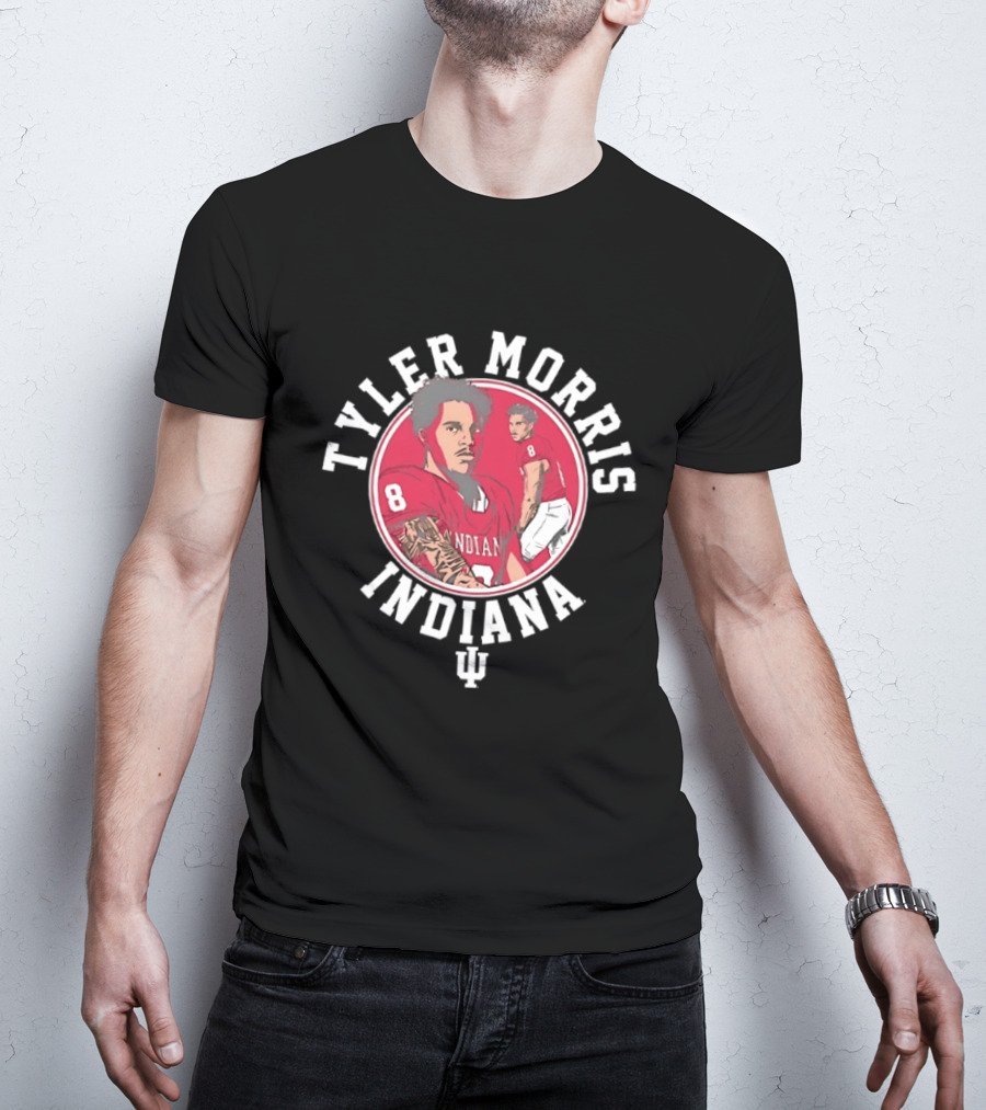 Tyler Morris Indiana Hoosiers Number 8 Football Player T-Shirt