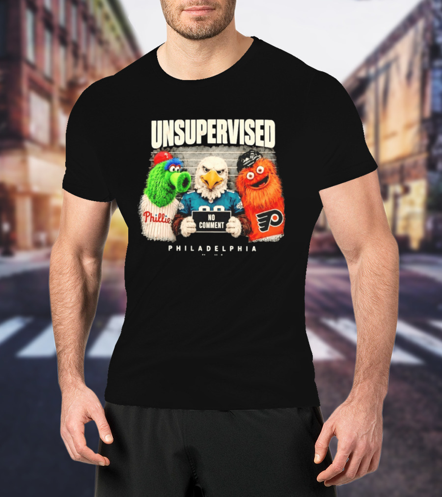 Unsupervised Philadelphia Mascots No Comment Phanatic Eagle Flyers T-Shirt