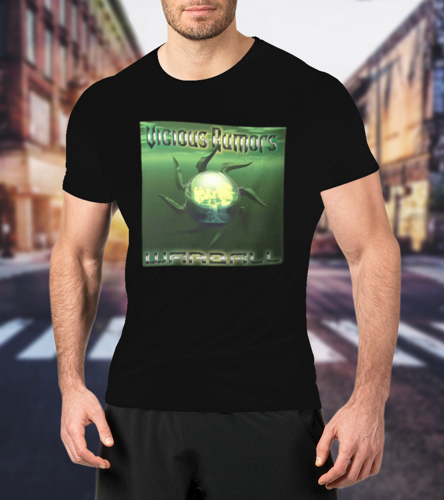 Vicious Rumors Warball Album Cover Heavy Metal Band Music T-Shirt