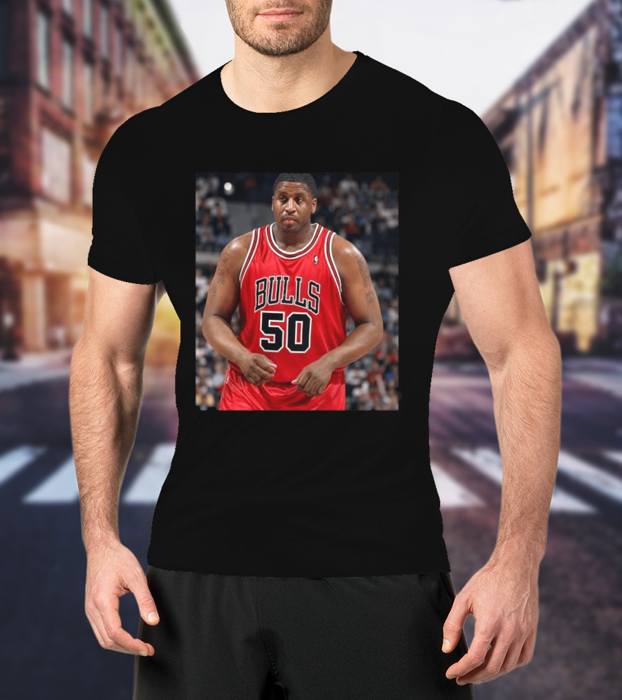 Bulls 50 Michael Sweetney Red Basketball Jersey T-Shirt
