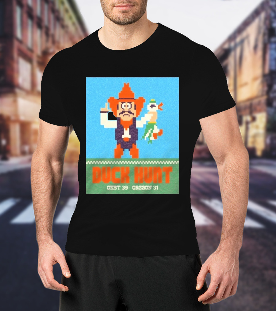 Oklahoma State Cowboys Duck Hunt OKST 39 Oregon 31 T-Shirt