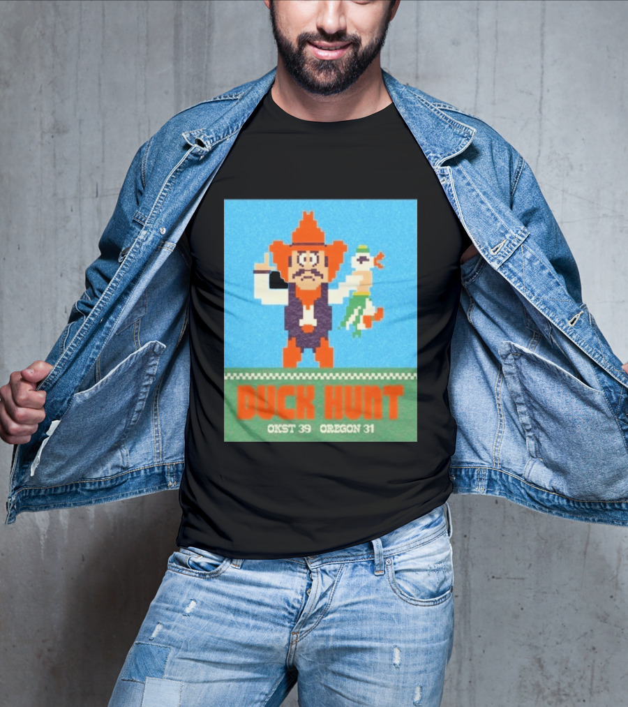 Oklahoma State Cowboys Duck Hunt OKST 39 Oregon 31 T-Shirt
