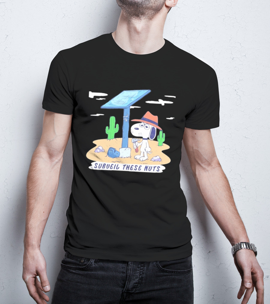 Spike Peanuts Subueil These Nuts Snoopy Desert Solar Panel T-Shirt