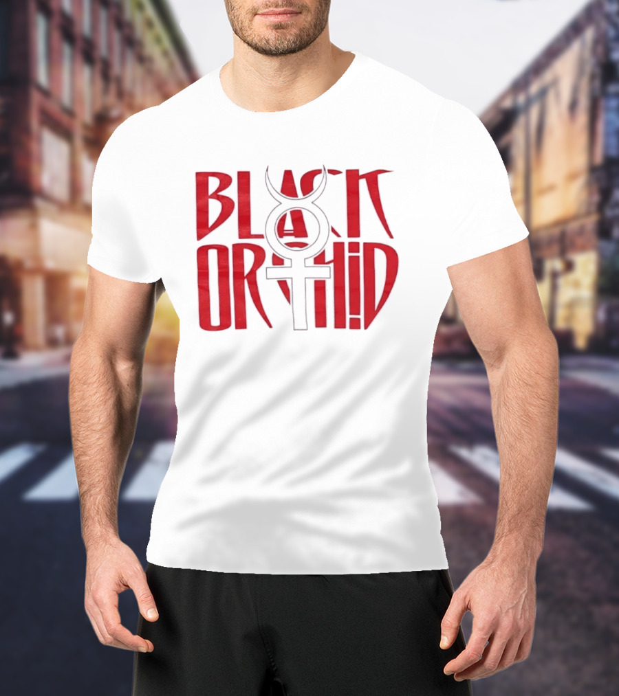 Black Orchid Venus Symbol Red T-Shirt