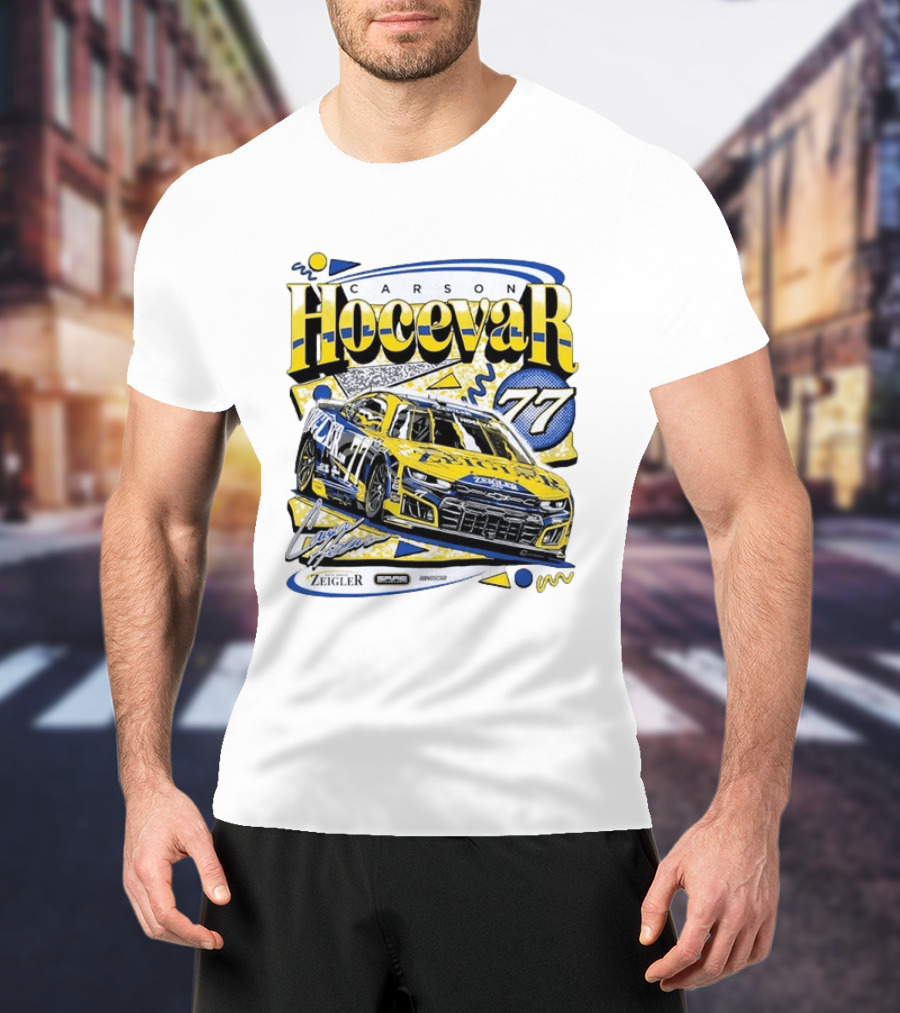 Carson Hocevar 77 NASCAR Spire Motorsports Zeigler Chevrolet Camaro Racing T-Shirt