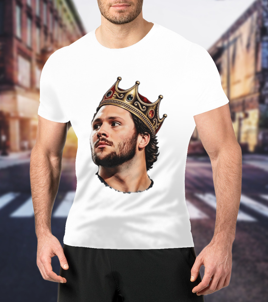Josh Allen Buffalo Bills King Crown Football T-Shirt