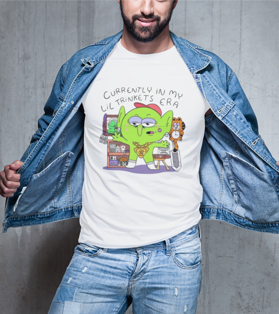 Currently In My Lil Trinkets Era Green Goblin Collectibles Fantasy Fun T-Shirt