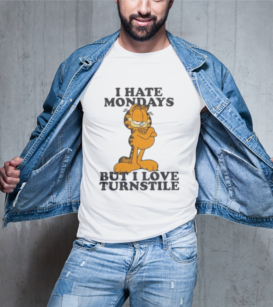 I Hate Mondays Lasagna Cat Love Turnstile T-Shirt