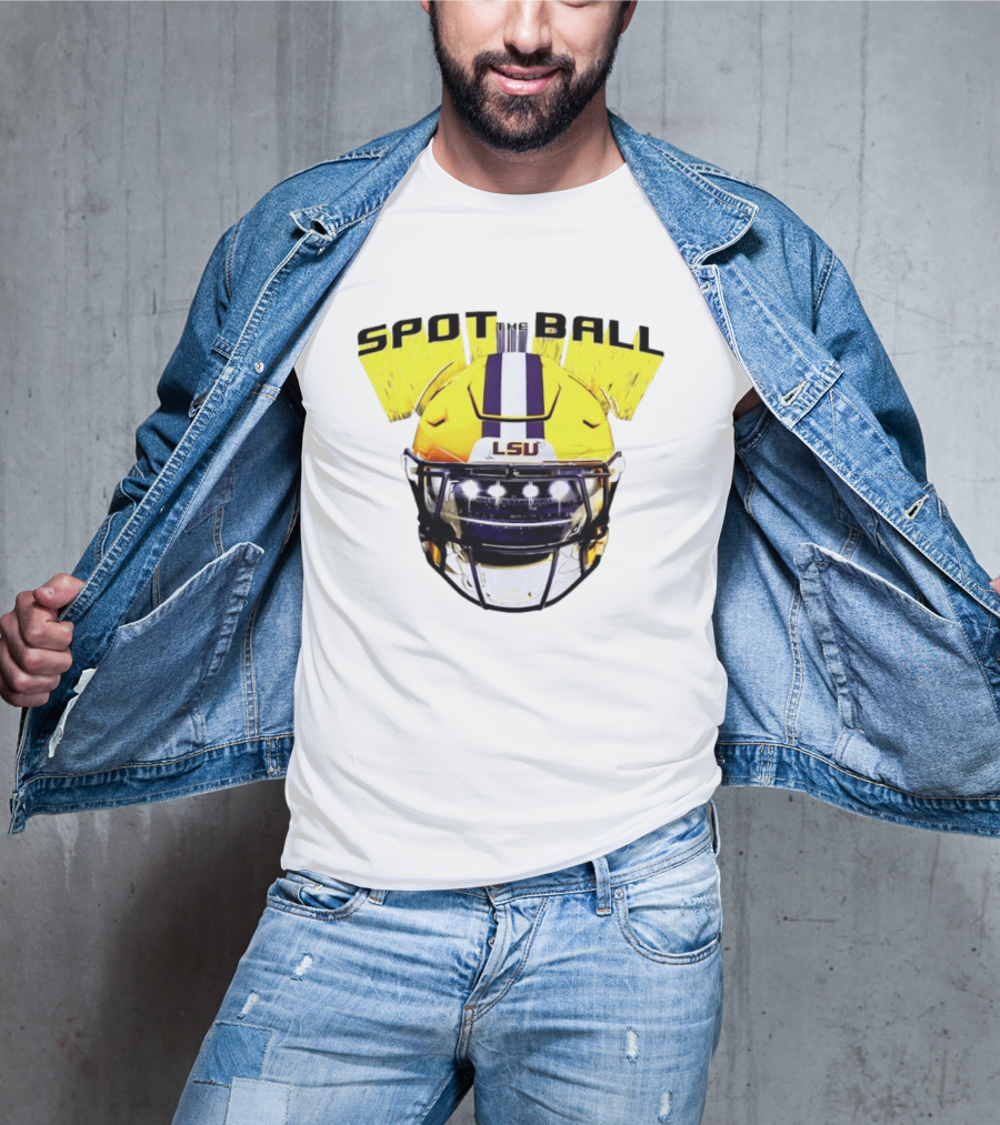 LSU Tigers Spot The Ball 2026 Football Helmet T-Shirt