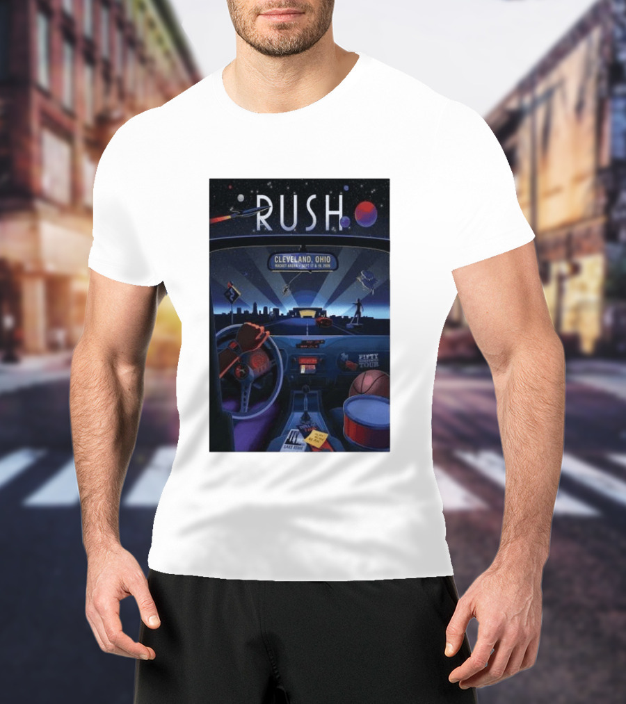 Rush Fifty Tour Cleveland Ohio Rocket Arena September 17 & 19 2026 T-Shirt