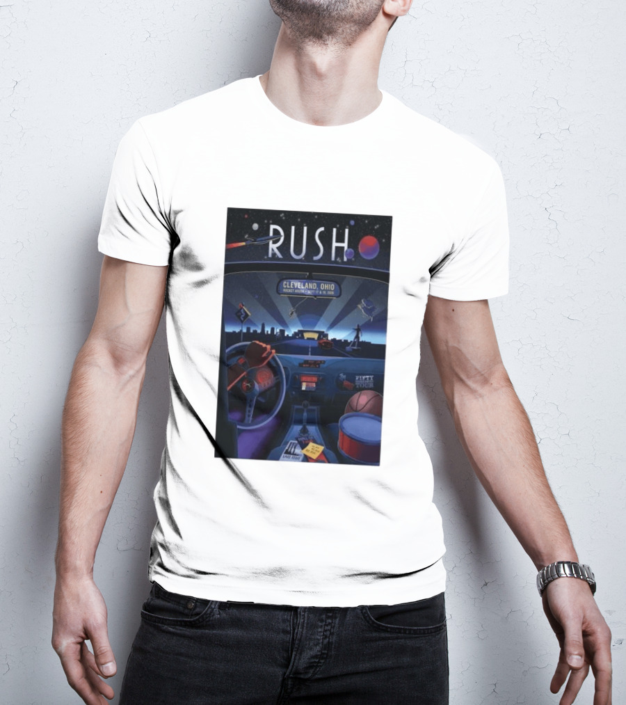 Rush Fifty Tour Cleveland Ohio Rocket Arena September 17 & 19 2026 T-Shirt