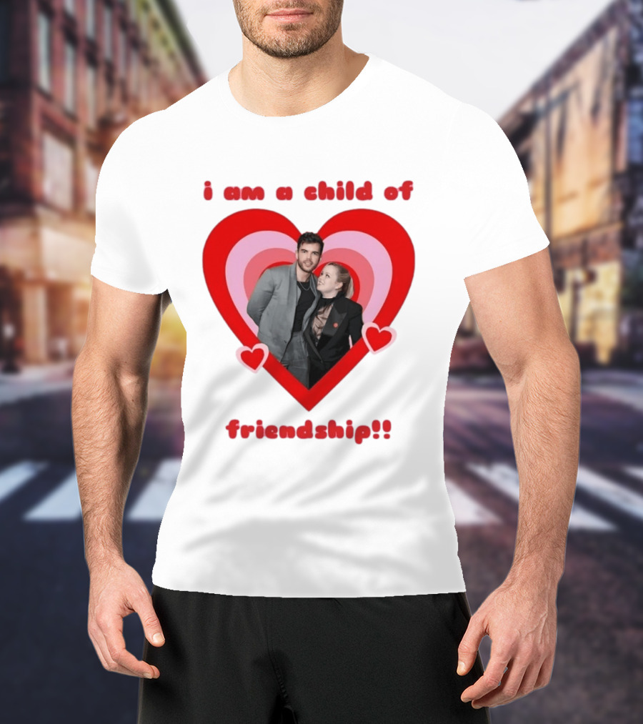 Luke Newton Nicola Coughlan I Am A Child Of Friendship Heart T-Shirt
