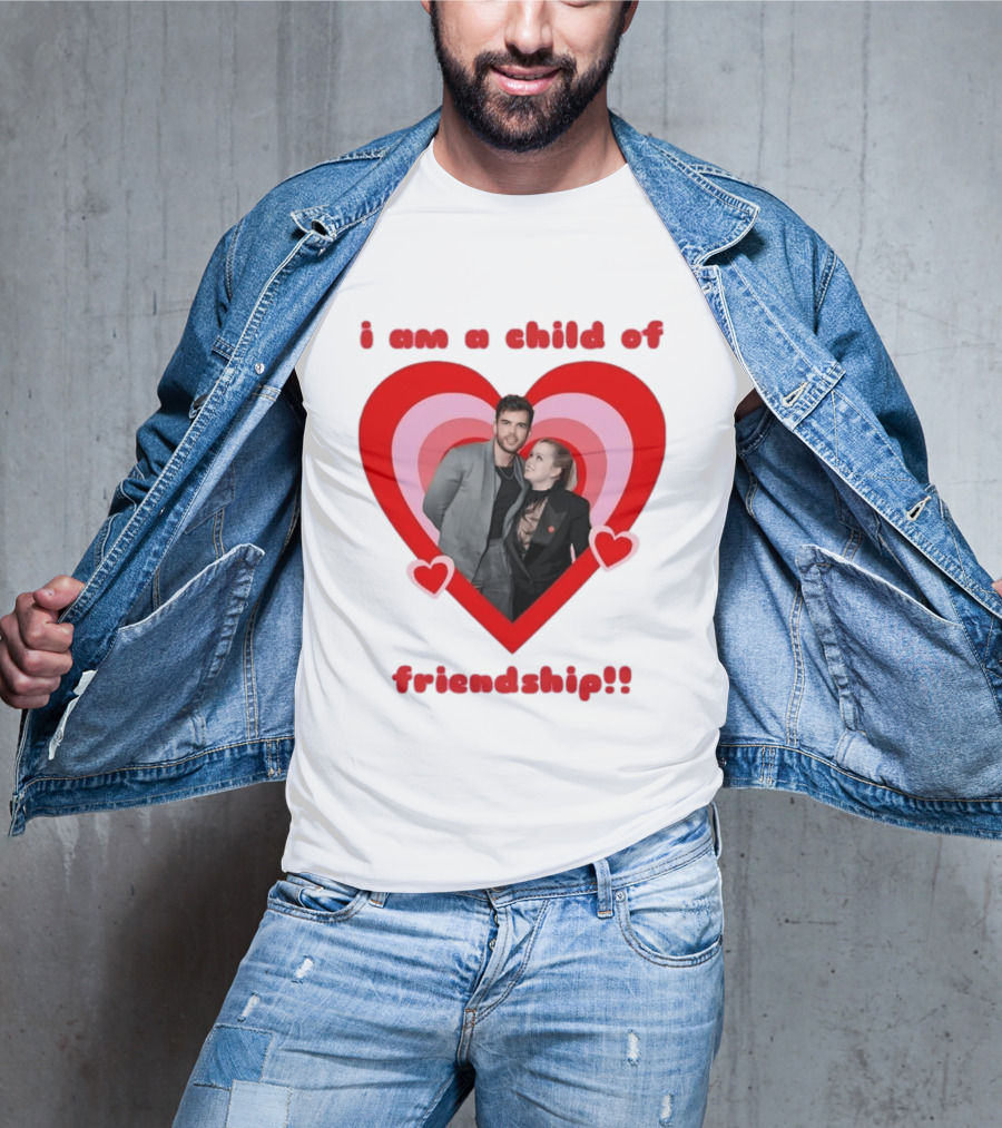 Luke Newton Nicola Coughlan I Am A Child Of Friendship Heart T-Shirt