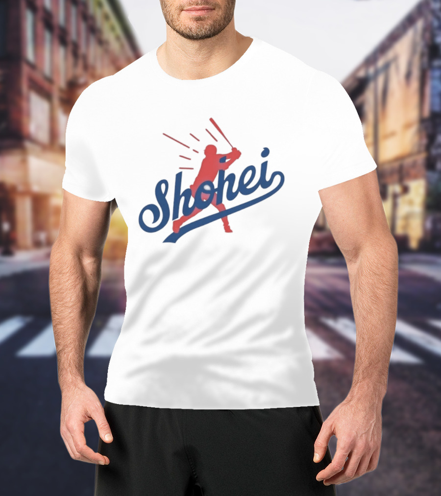Shohei Ohtani MLB Los Angeles Baseball Player Silhouette Swing T-Shirt