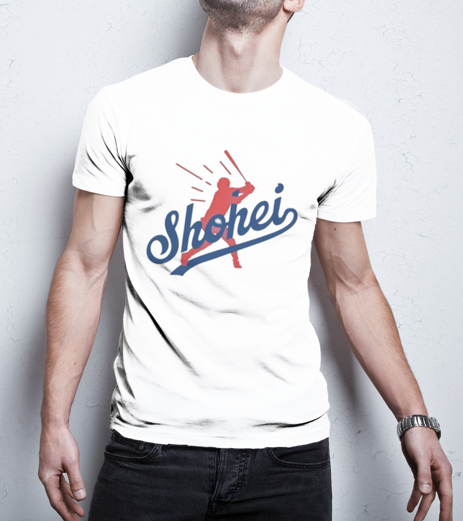 Shohei Ohtani MLB Los Angeles Baseball Player Silhouette Swing T-Shirt