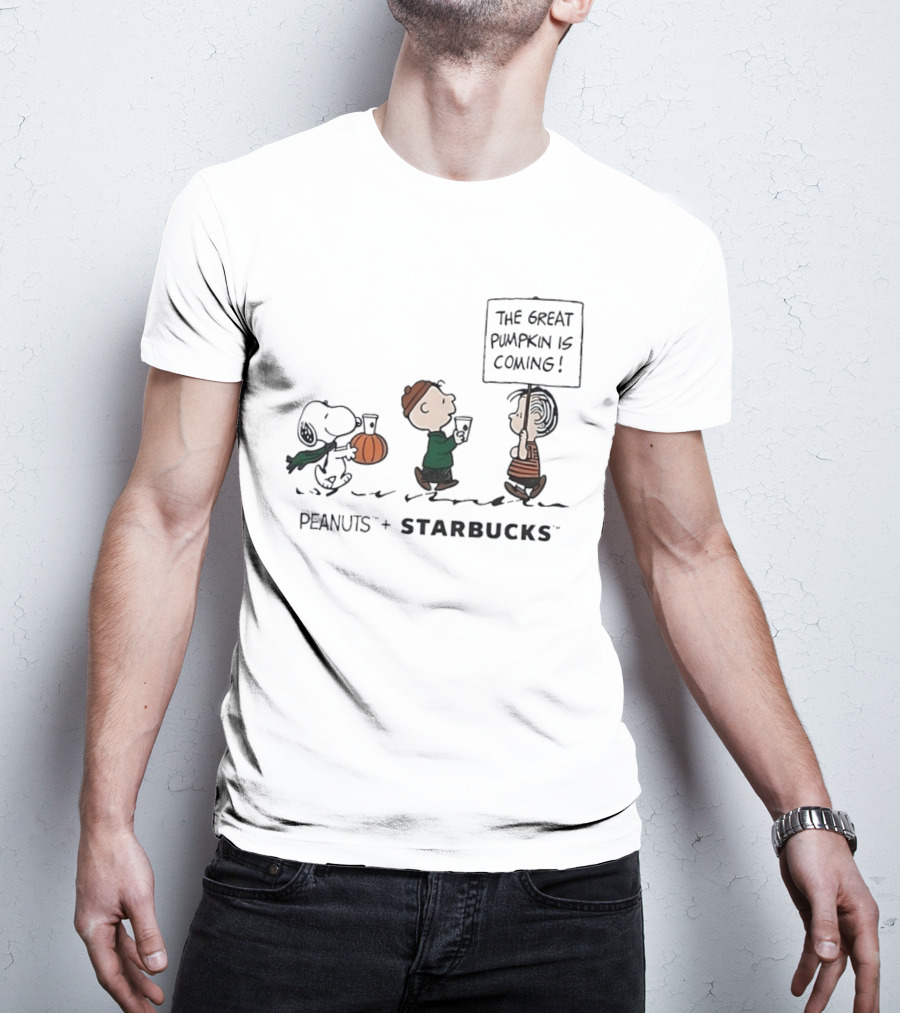 Peanuts Starbucks Collaboration The Great Pumpkin Is Coming T-Shirt