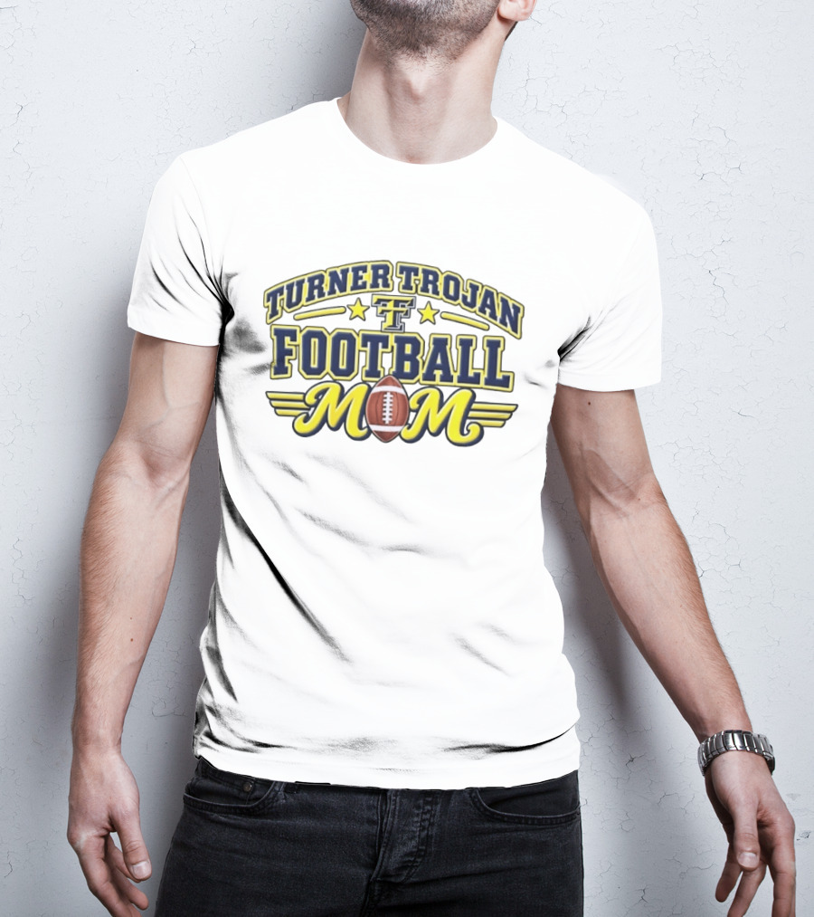 Turner Trojan Football Mom Team Spirit Game Day TT T-Shirt