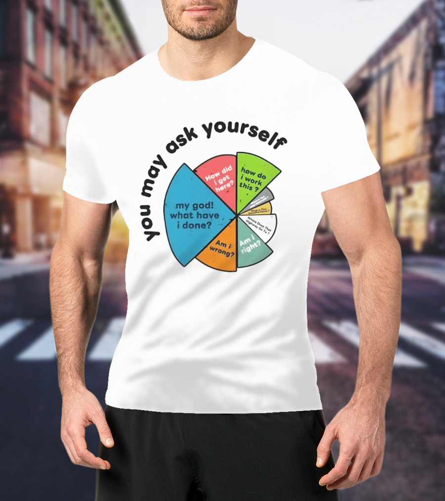 You May Ask Yourself My God What Have I Done How Do I Work This Pie Chart T-Shirt