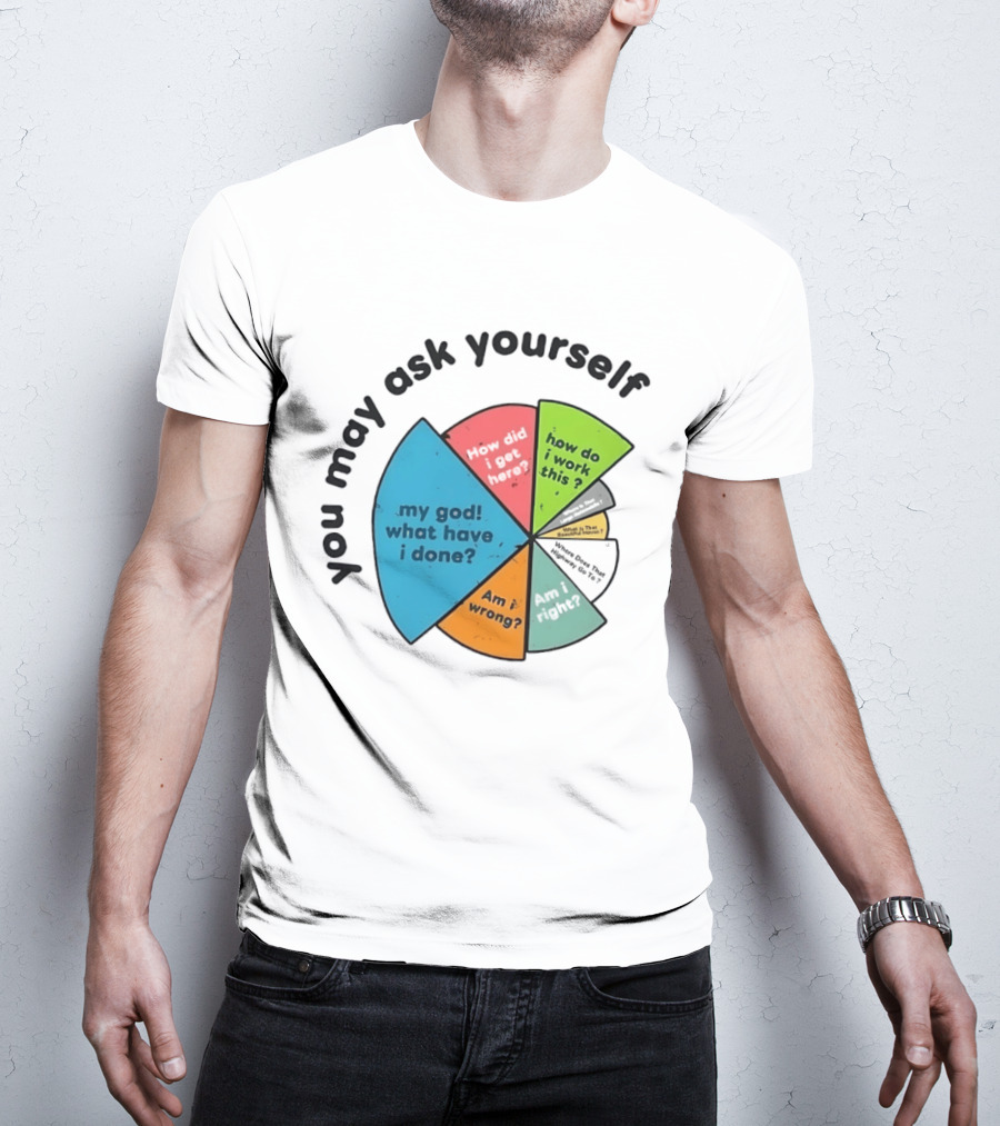 You May Ask Yourself My God What Have I Done How Do I Work This Pie Chart T-Shirt