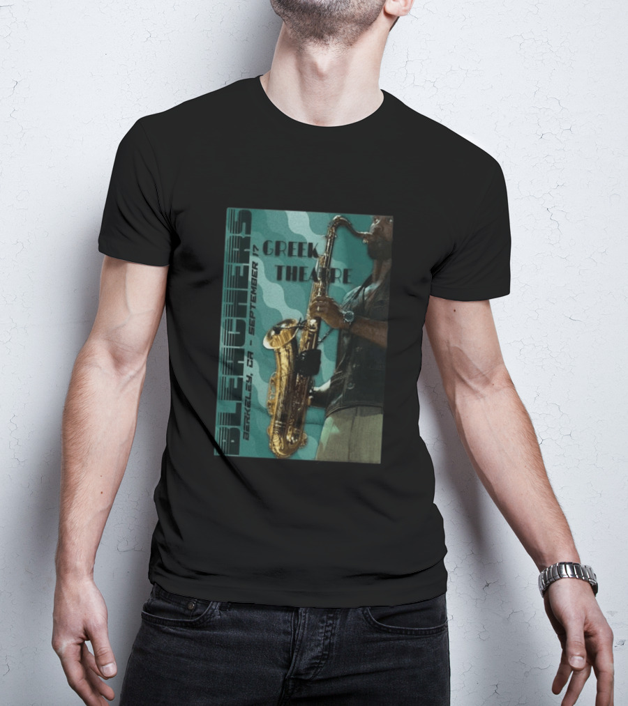 Bleachers Berkeley September 17 Greek Theatre Saxophone Player T-Shirt