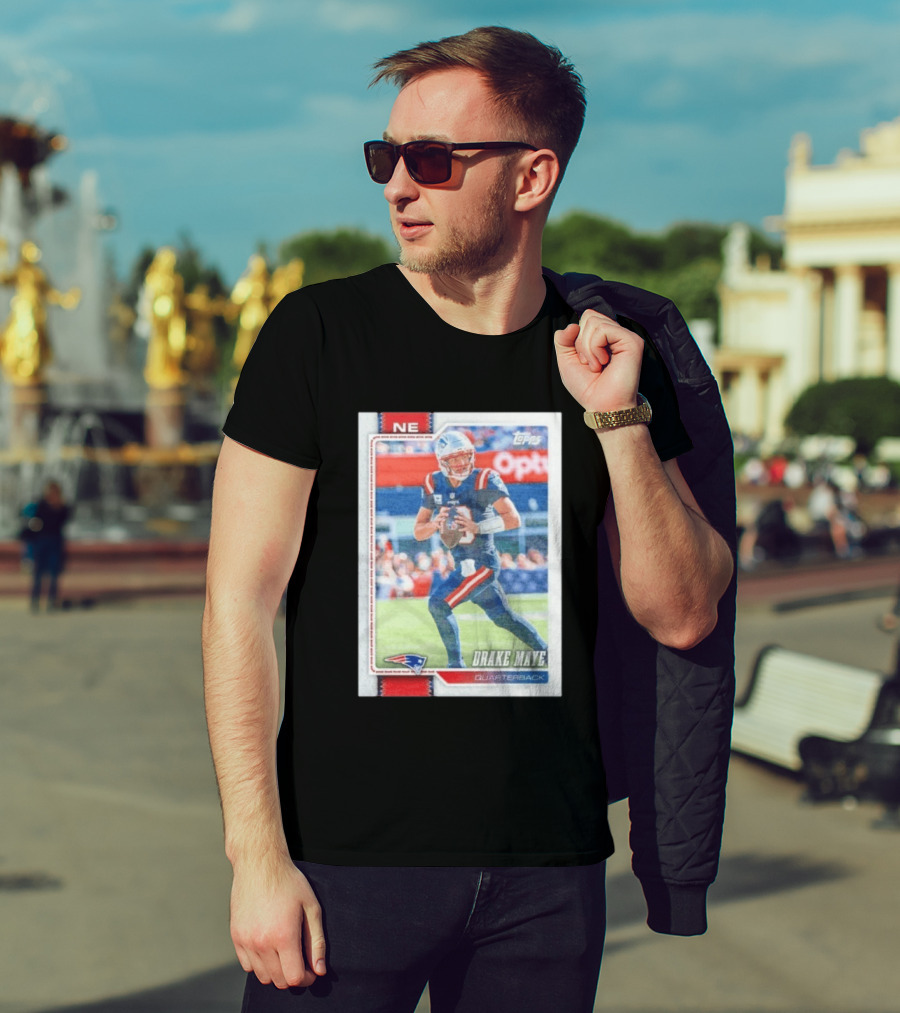 New England Patriots Drake Maye 2026 Topps Quarterback Football Card T-Shirt