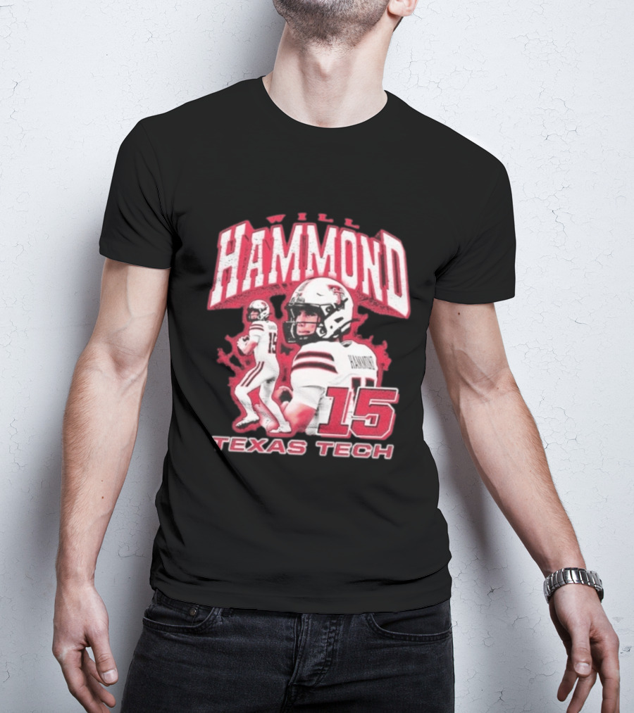 William Hammond Texas Tech Red Raiders Football 15 T-Shirt