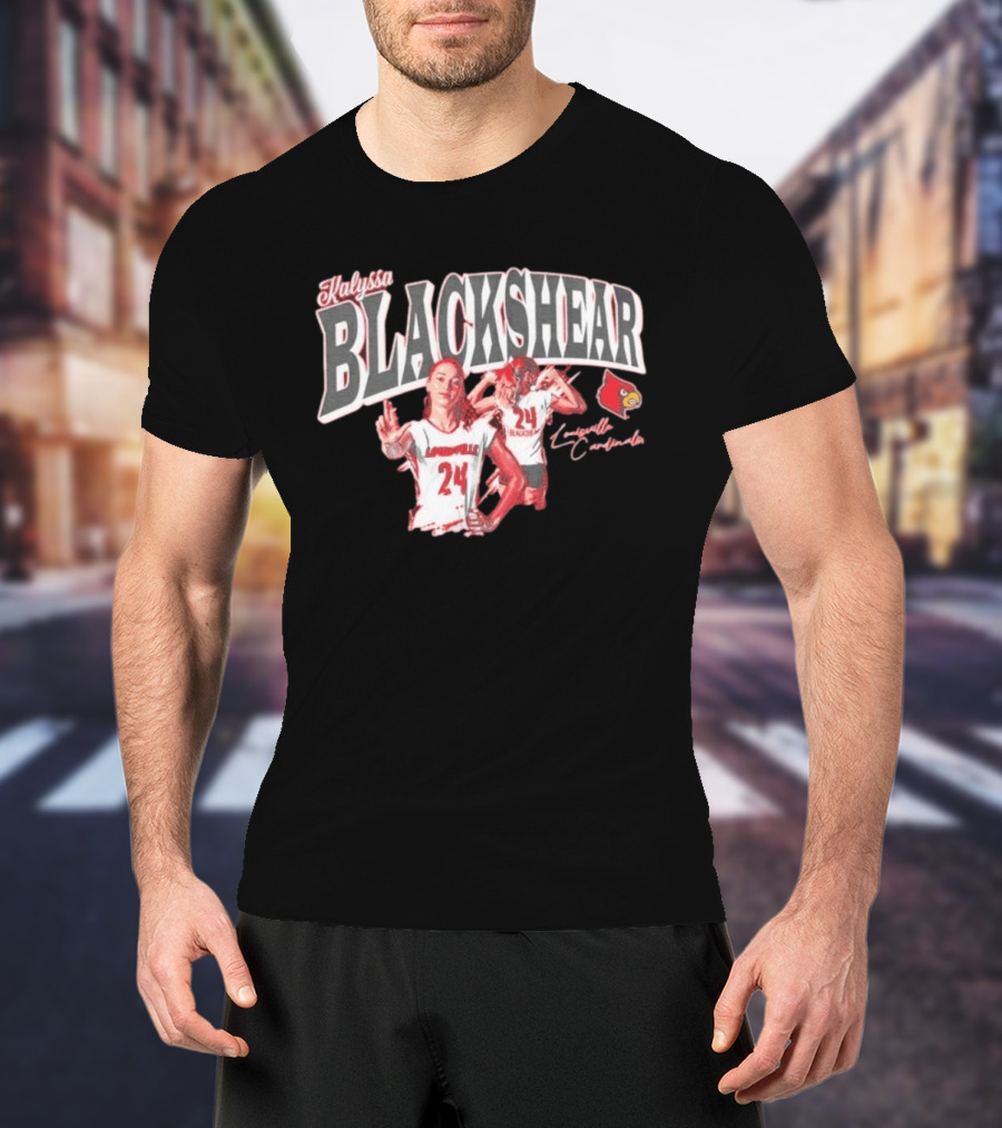 Kalyssa Blackshear Louisville Cardinals 24 Paintbrush T-Shirt