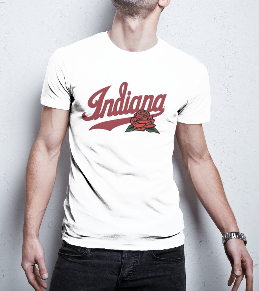 Indiana Rose University College Hoosiers Vintage Floral Script T-Shirt