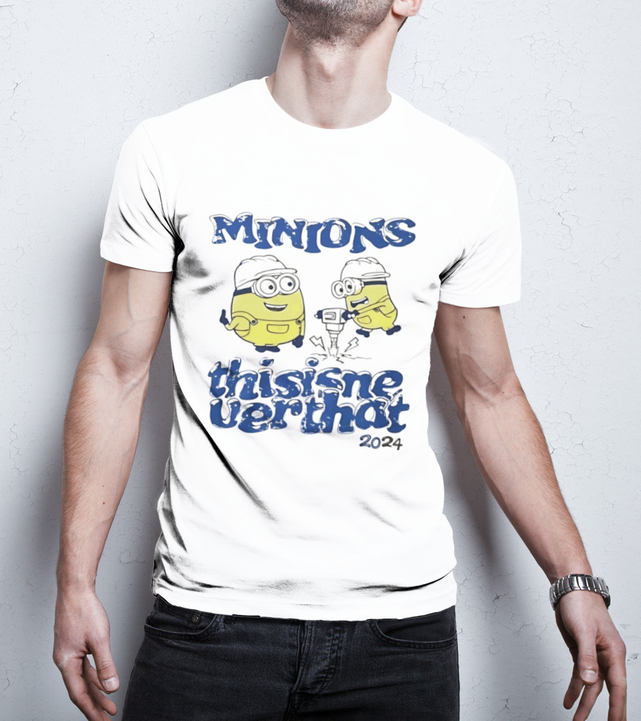 Minions Thisisneverthat 2024 Drilling Fun Collaboration T-Shirt