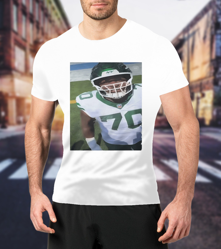 New York Jets Number 70 Football Player NFL Jersey T-Shirt