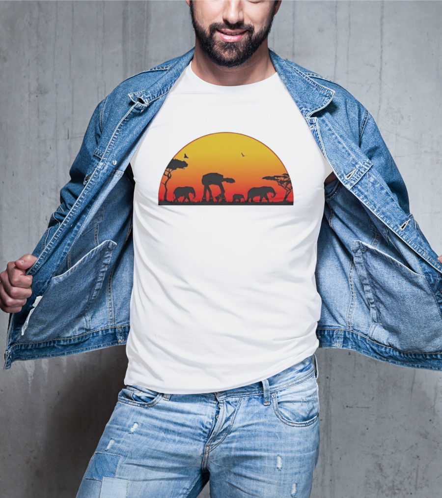 Star Wars AT AT Walker African Savanna Sunset T-Shirt