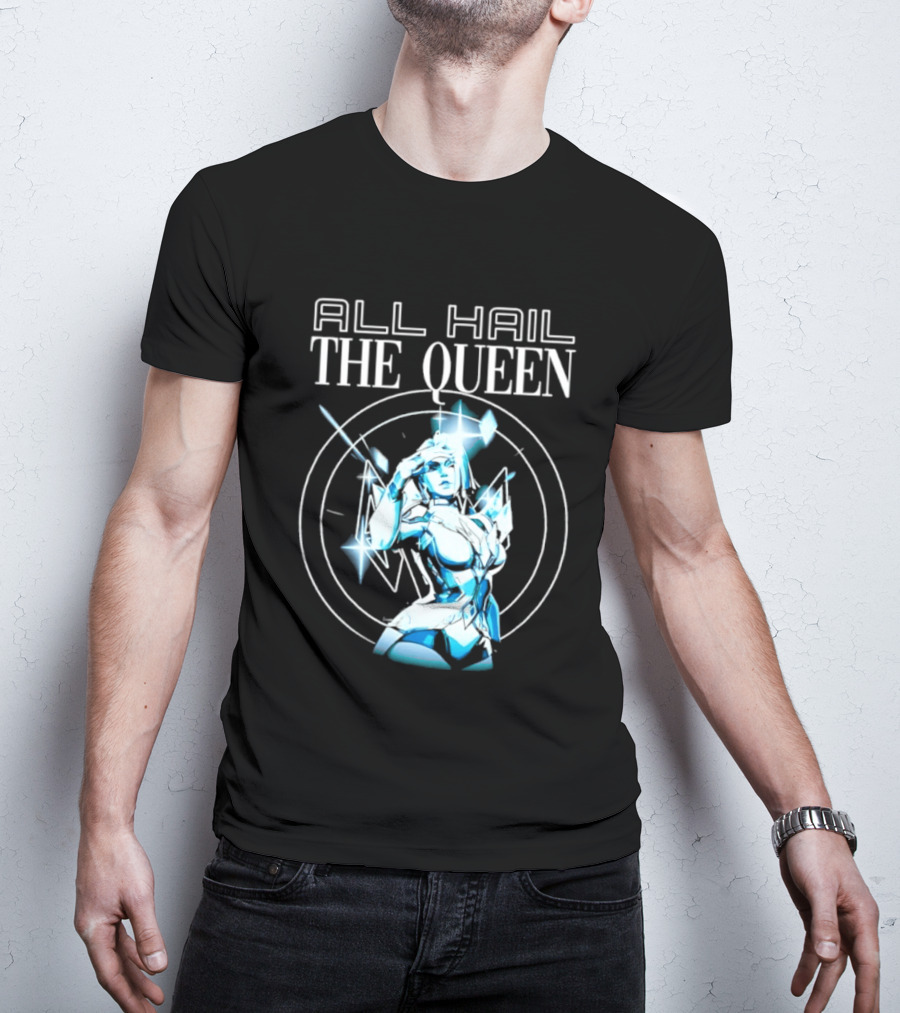 All Hail The Queen Crystal Warrior Fantasy Magic T-Shirt