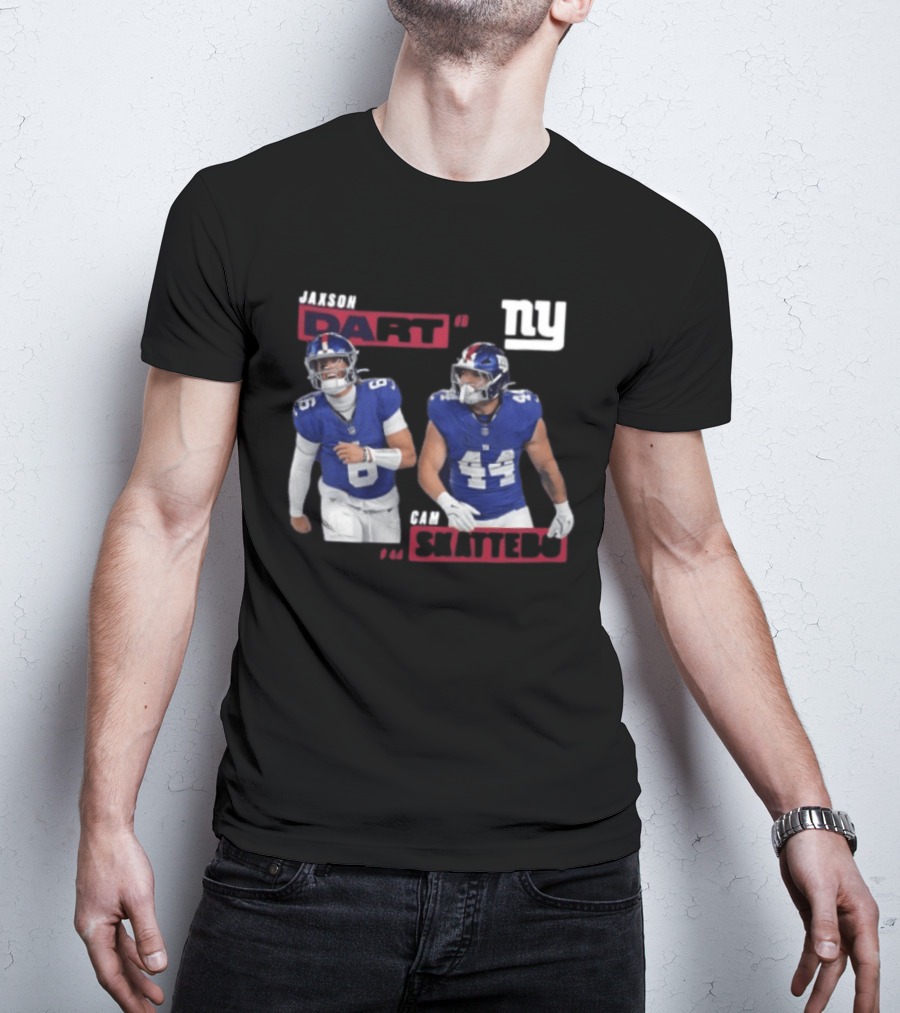 NY Giants Jaxson Dart Cam Skattebo Football Players T-Shirt