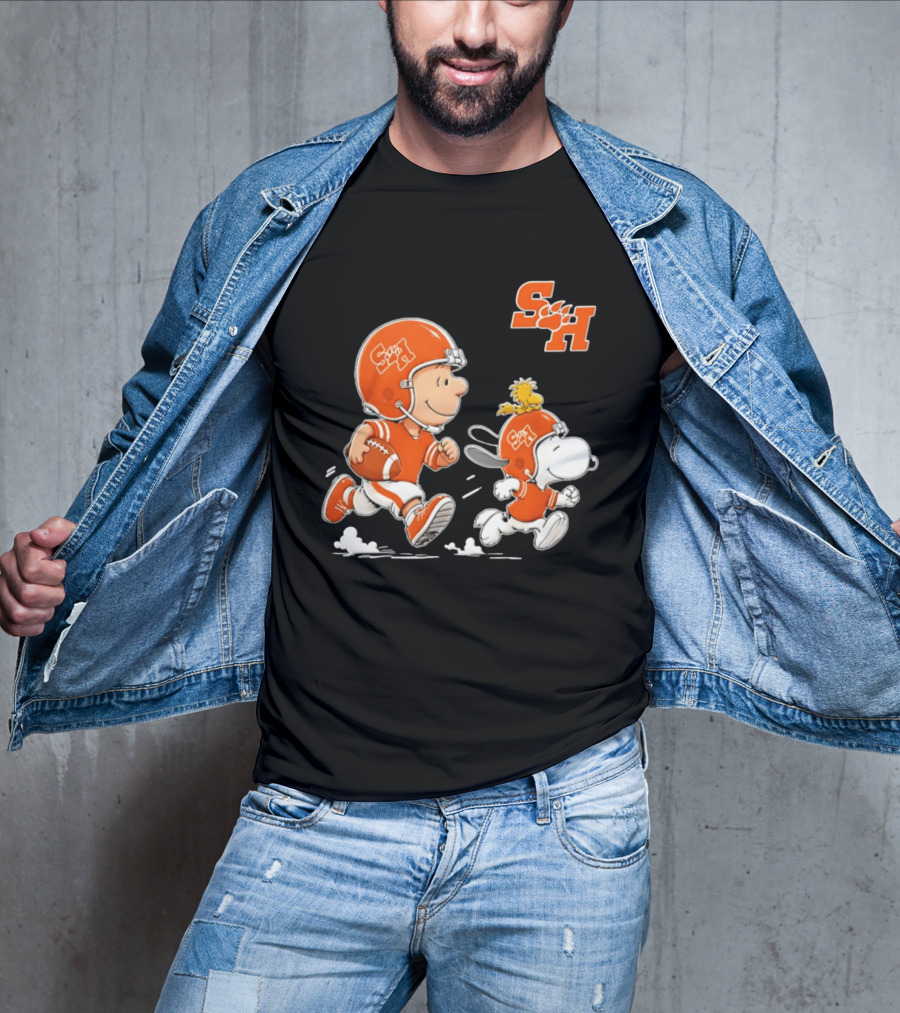 Charlie Brown And Snoopy Sam Houston Bearkats Football 2026 T-Shirt