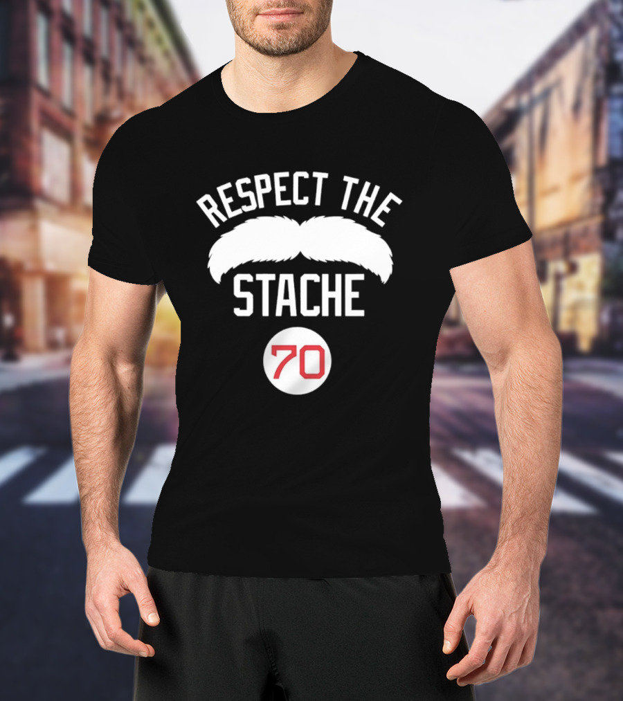Respect The Stache 70 Mustache Sports Fan T-Shirt