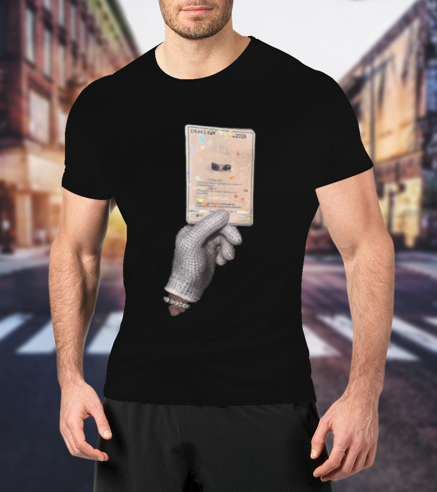 Drake GX 2026 Habibti 100 Rhinestone Glove Holding Trading Card T-Shirt