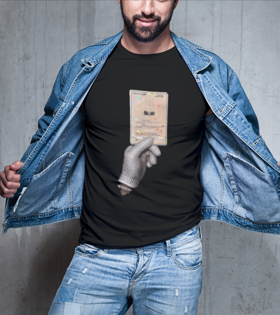 Drake GX 2026 Habibti 100 Rhinestone Glove Holding Trading Card T-Shirt