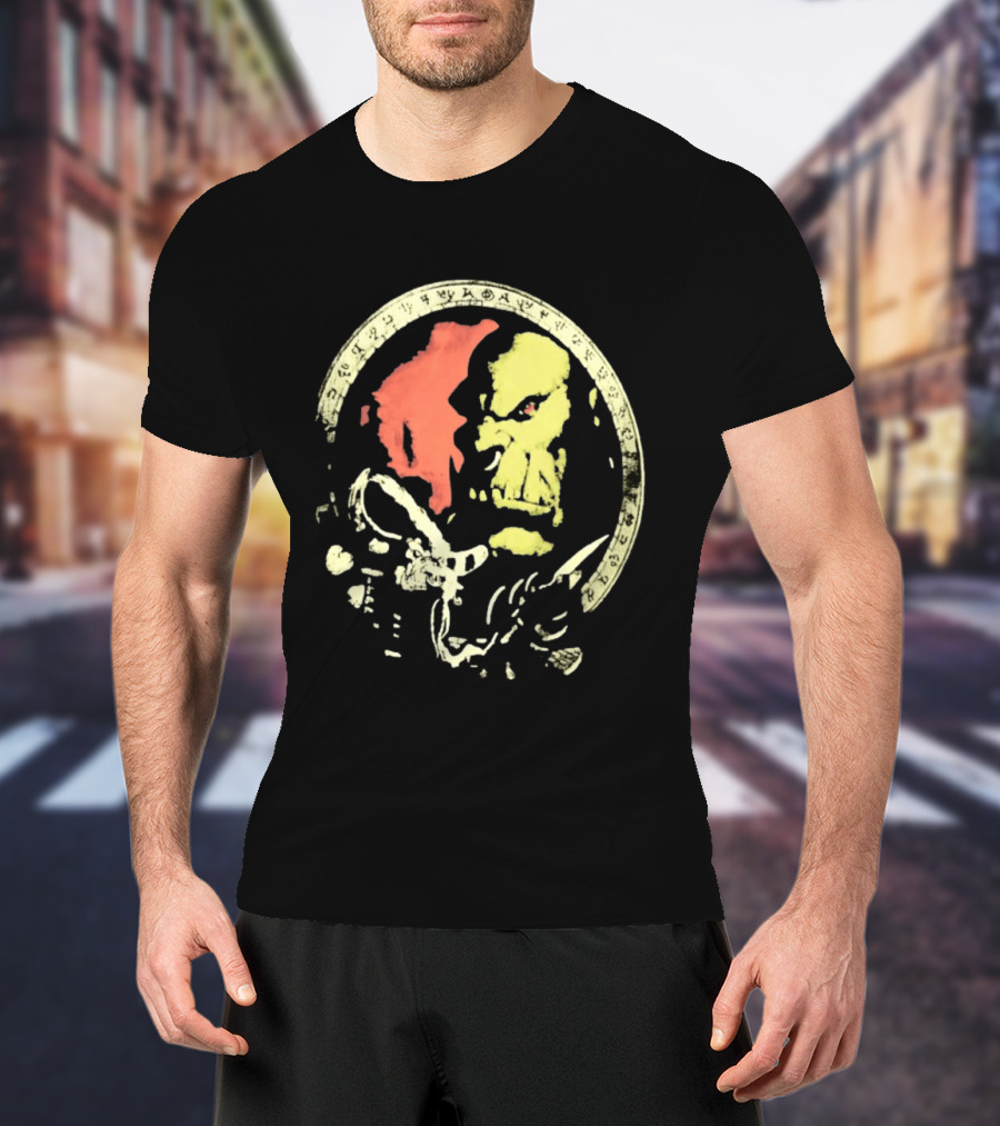 World Of Warcraft Orc Warrior Rune Circle Fantasy T-Shirt