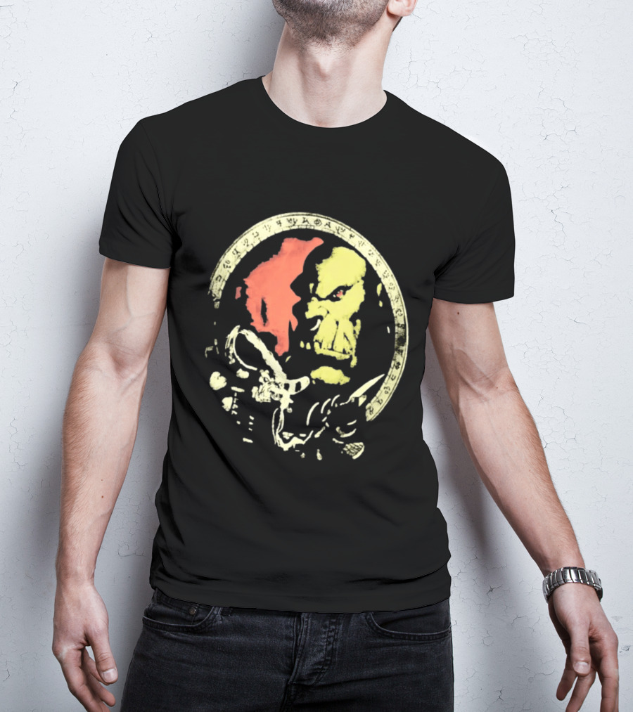 World Of Warcraft Orc Warrior Rune Circle Fantasy T-Shirt