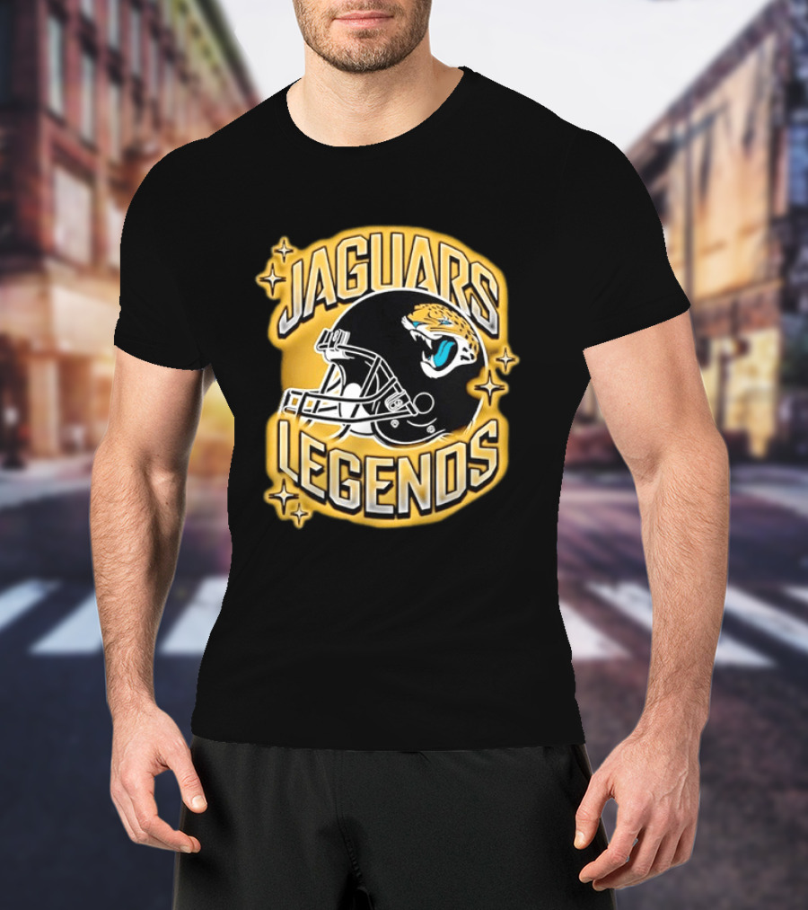 Jaguars Legends Football Helmet Icon With Stars T-Shirt