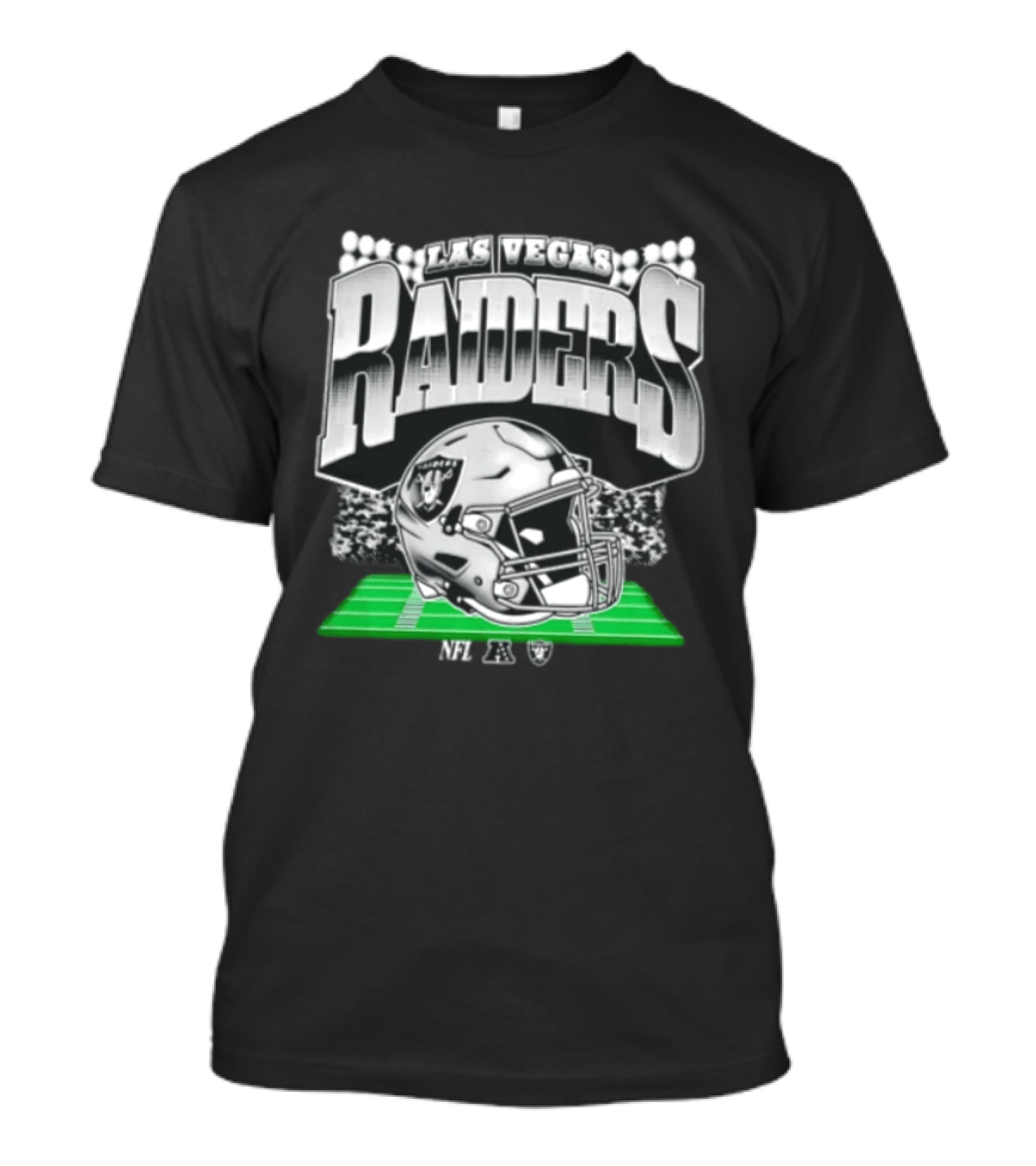 Las Vegas Raiders Football Helmet Stadium Field Lights NFL AFC T-Shirt